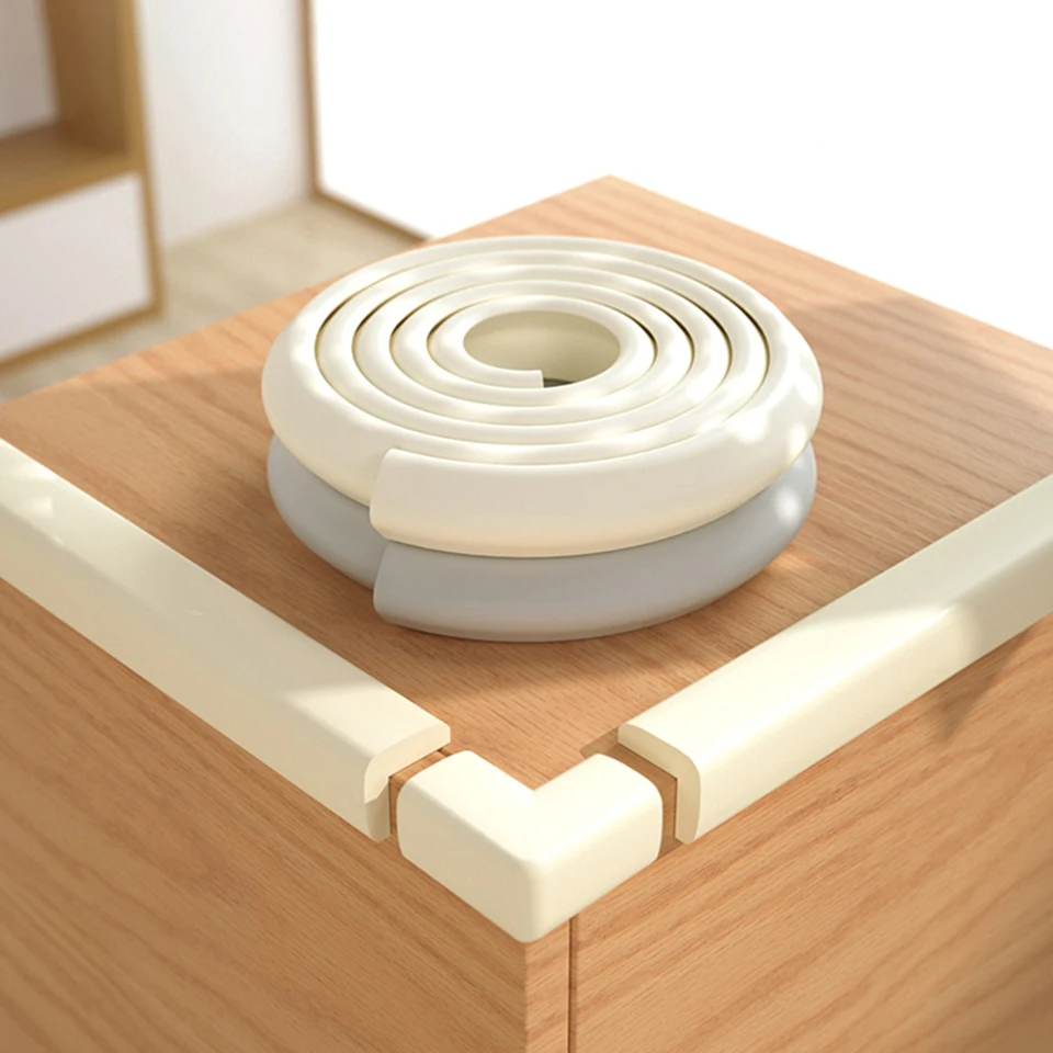 8 Paraspigoli Angolari Per Bambini In Gomma Con Biadesivo 58x35x12 Mm Parabordi Per Angoli Protezione Sicurezza Spigoli Bordi Beige - Foto 10
