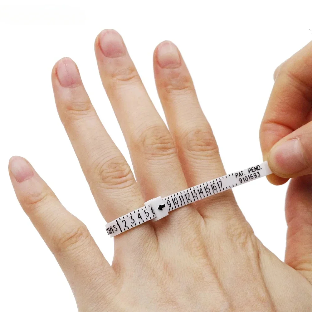Ring Sizer Plastic UK US EU JP HK Size Finger Gauge Belt Measurement Tool Jewelry Accessories