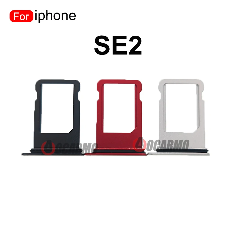 Aocarmo Sim Card For iPhone SE 2nd Generation SE2 SE3 SIM Tray Slot Holder Adapter Socket Replacement Parts Black White Red