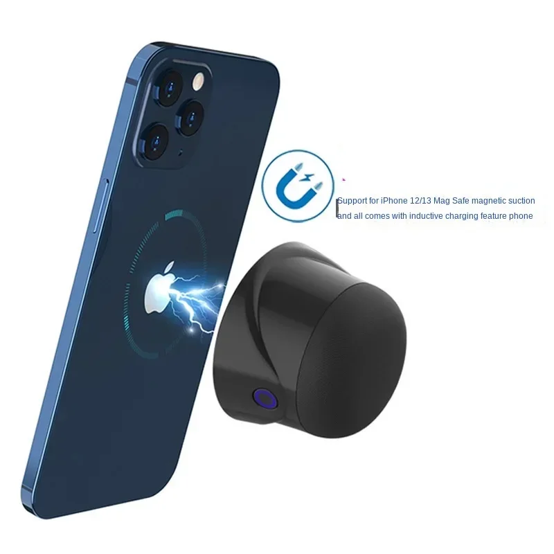 

2024 mini portable subwoofer small gift speaker new MagSafe magnetic absorption Bluetooth subwoofer hight subwoofer speaker