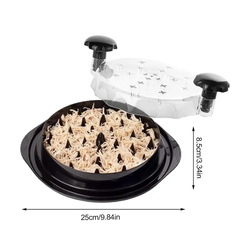 Chicken Shredder Large Heat-resistant Meat Shredder Machine with Clear Lid Ergonomic Handle Food Anti-slip Kitchen