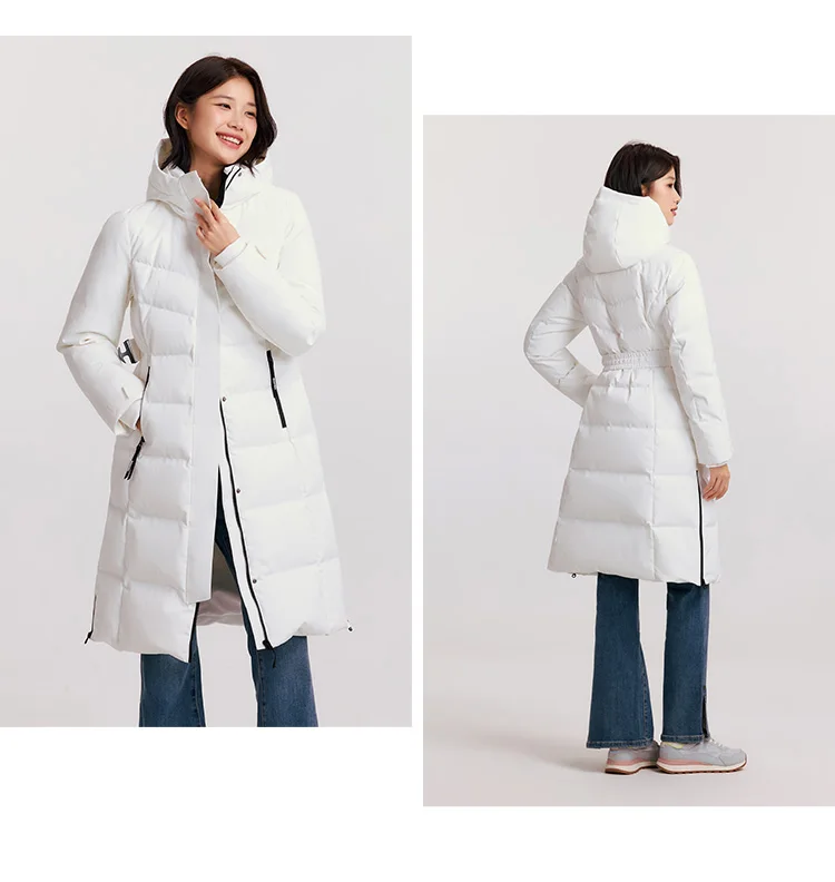 Down Jacket Women Long Length Parka New Winter Goose Down Warm Outdoor Windproof Outerwear