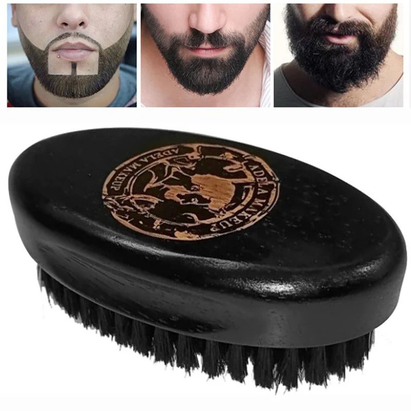 

Профессиональная Мужская волнистая щетка, искусственная кожа, деревянная щетка для бороды, Парикмахерская щетка для бритья, парикмахерская расческа
