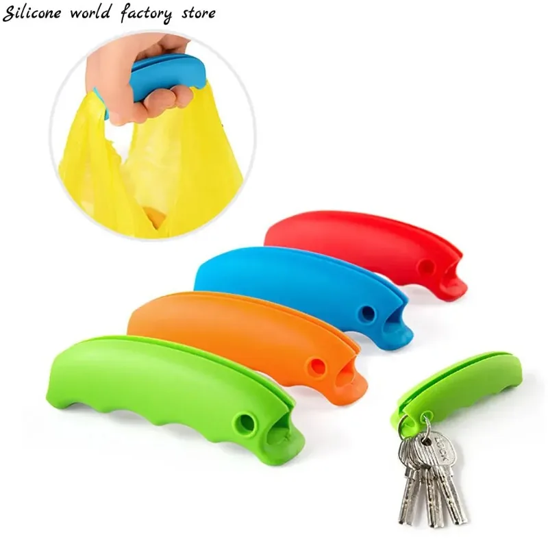 Silicone Bag Carrying Handle Bag Clips Shopping Bag Knob Relax Protection Hands Outdoor Portable Carrying Tool Home Daily Usage