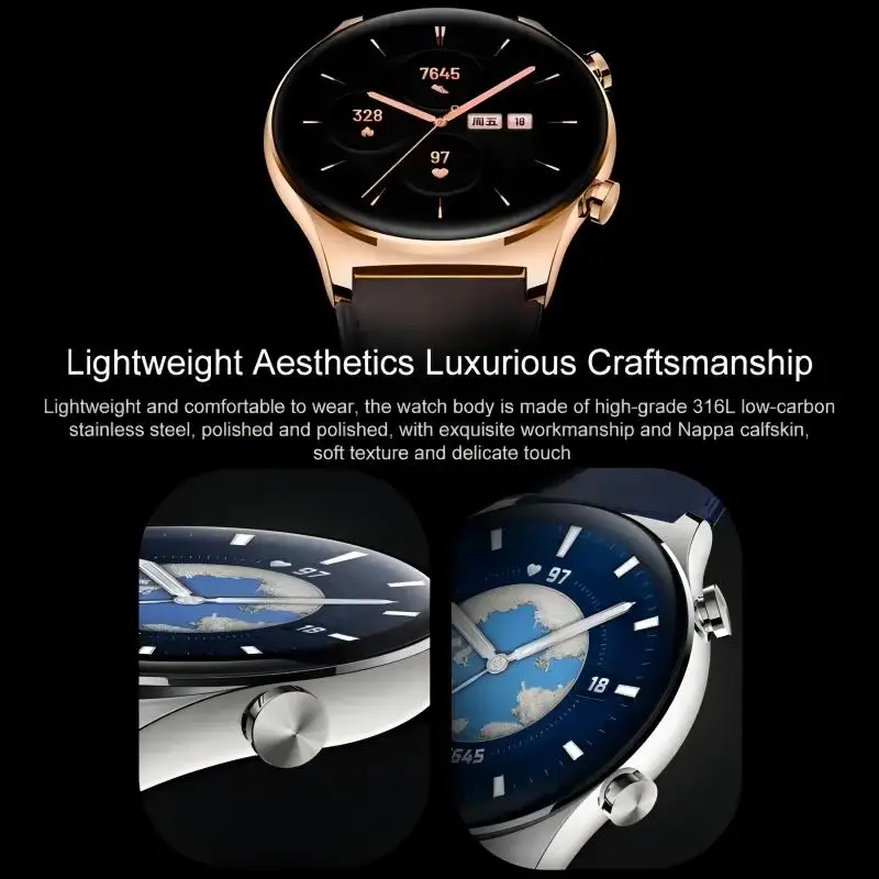 HONOR Watch GS 3 ۷ι  3D   Ʈġ, GS3 1.43 ġ AMOLED ũ, 8 ä Ȯ ǰ ͸ ð
