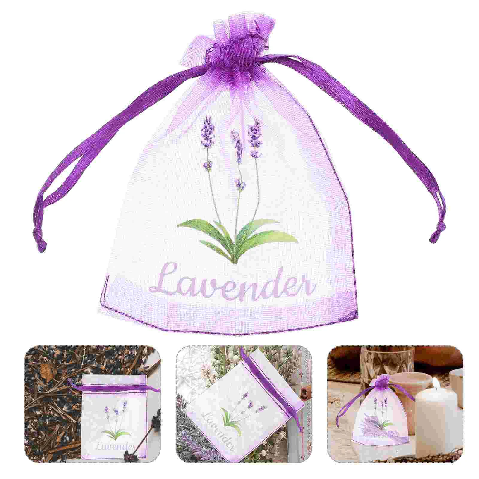 20pcs Empty Lavender Sachet Bags Lavender Drawstring Bag Sachet Organza Bags Empty Drawstring Bag for Dried Sa
