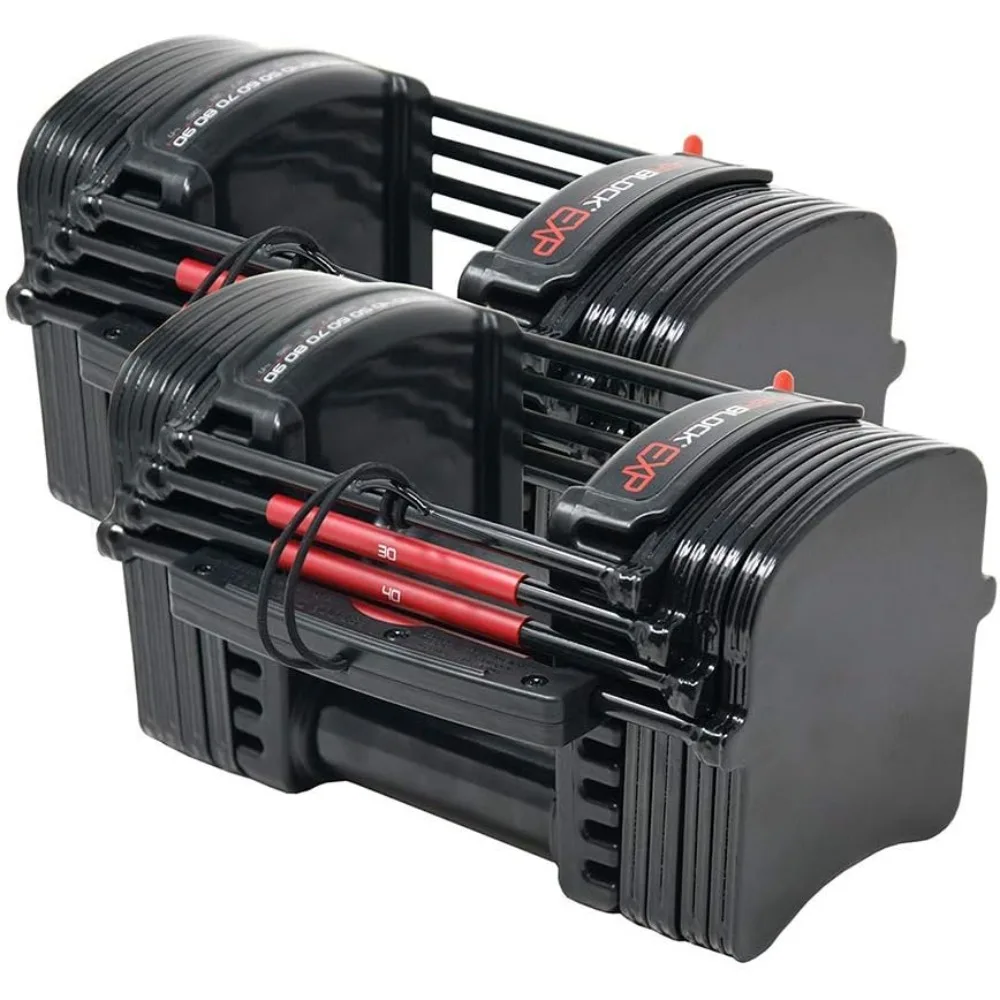 EXP Adjustable Dumbbells, Sold in Pairs, Stage 1, 5-50 Lb. Dumbbells, Durable Steel Build, Innovative Workout Equipment, All-in