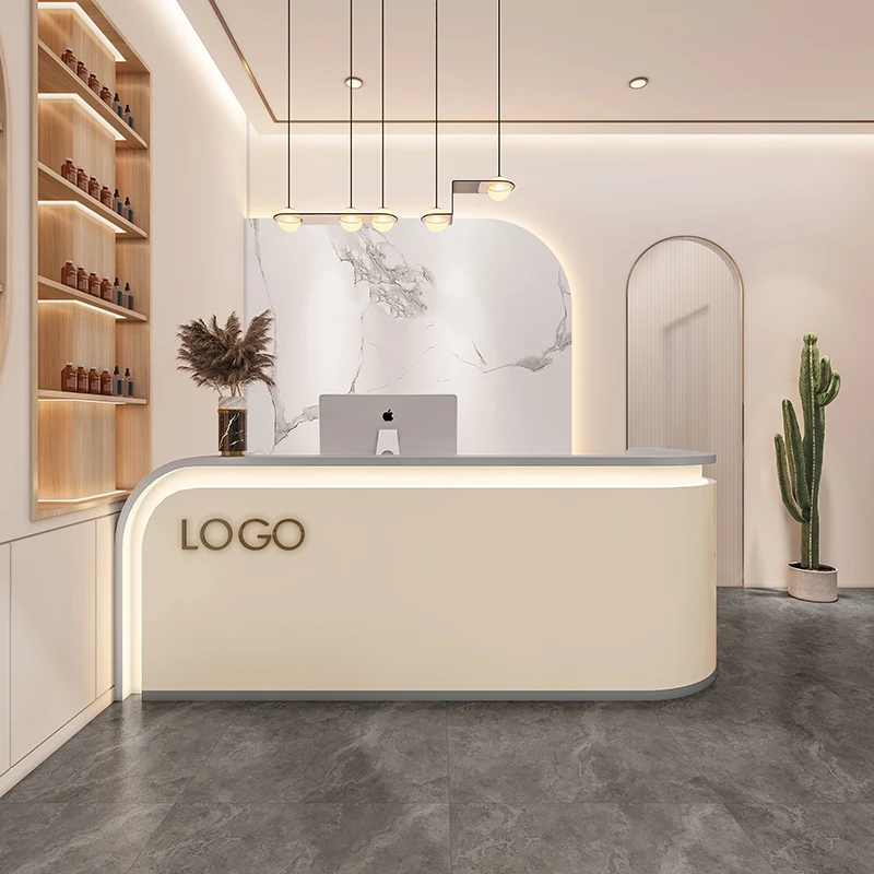 Banco Reception Esecutivo Palestra Bancone Bar Cassiere Servizio Spa Leggio Informazioni Reception Mobili Reception Bancone Lungo