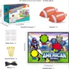 VATOS Rugby Football Toss Target Games with 2 Soft Footballs Indoor Outdoor Hanging Football Goal Throw Game Toy for Boys Girls 6