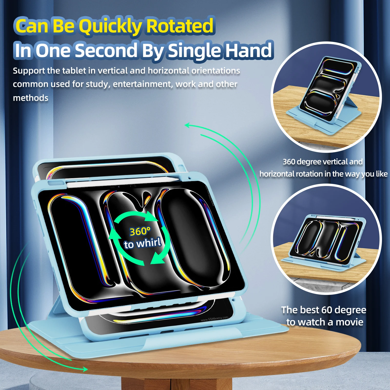 Durable Heavy Duty Shockproof Folio Stand Tablet Case