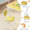 5-Piece Kids Folding Table and Chairs Set, Toddlers Children's Activity Table and Chairs Set for Dining Room,Daycare,Classrooms