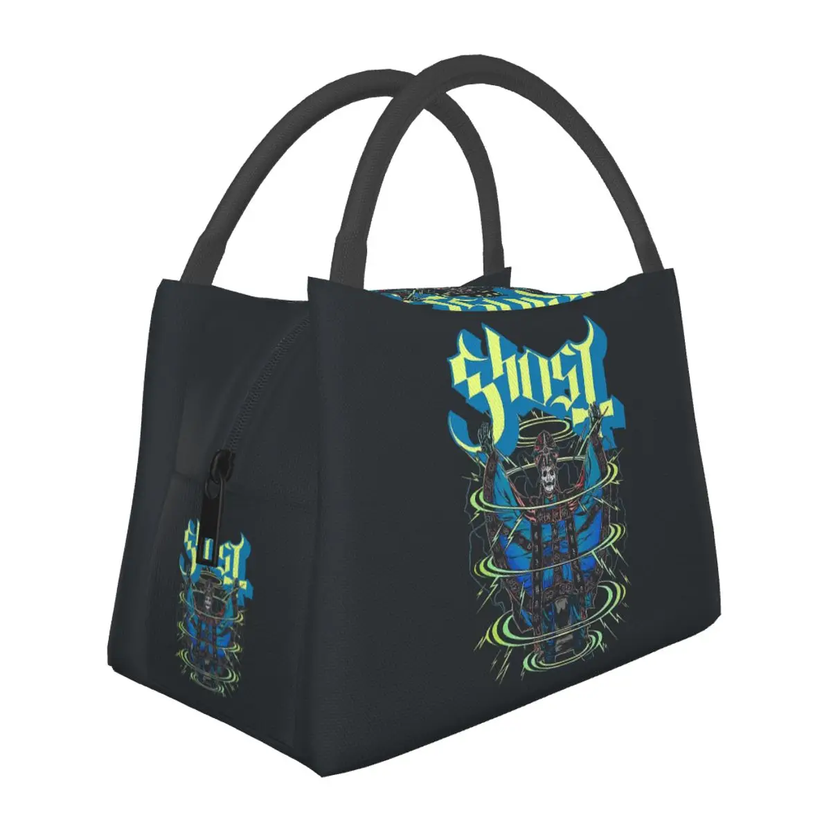 Rock Band Ghost BC Insulated Lunch Bag for School Picnic Storage Food ...
