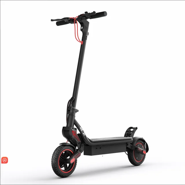 Trottinette électrique W8 avec pneus pneumatiques tout-terrain de 9,3 pouces, moteur brushless 48V 10,4Ah 500W, autonomie maximale de 30-40 km, vitesse maximale de 40 km/h, double suspension, pliable, avec application. 1