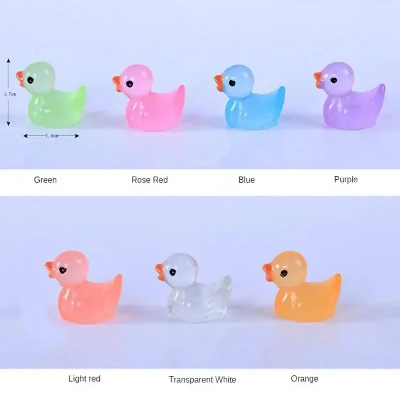 Luminous Resin Dolls Crafts Decoration Table Decoration and Accessories 5/10pcs Room Decor Mini Car Duck Ornaments Home Garden.
