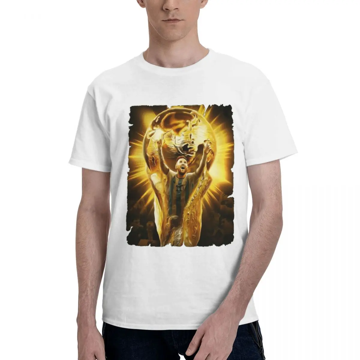 Celebrazione Di Salme E Andrexlims E Messi E Argentina No.10 Goat Caricature Graphic Movement T-Shirt Vintage Championship