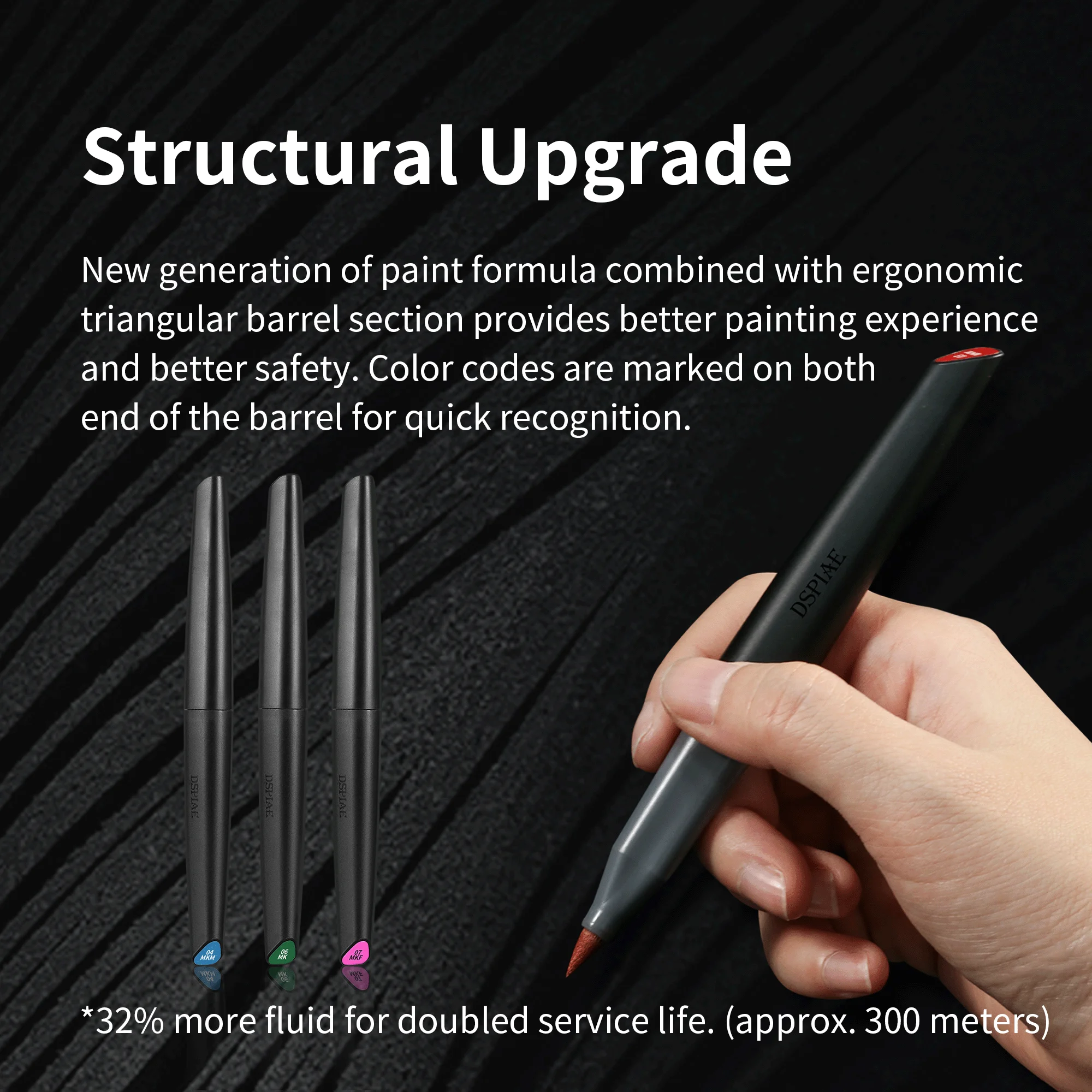 

DSPIAE Environment-Friendly Water-Based Soft Head Marker Up To Base Color Metal Color Model Marker