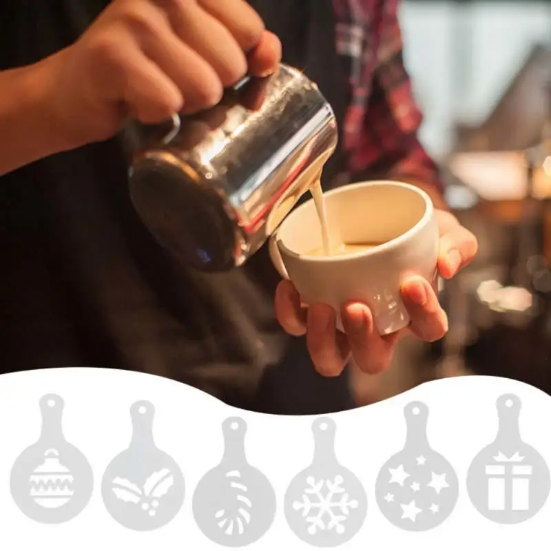 25 Stencil Per Caffè Latte Art E Cappuccino – In PET Riutilizzabile, Forme Creative Per Halloween, Natale, Pasqua, Regalo Per Baristi