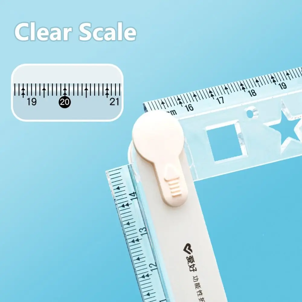 내구성 있는 30CM 접이식 자, 접이식 투명 눈금자, 간편 보관 직선자, 학생용