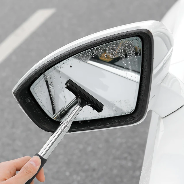 Car Rear-View Mirror Wiper Portable Retractable Quickly Wipe Water Mist And  Dirt Auto Mirror Glass Wiper Cleaning Tool Accessory - AliExpress