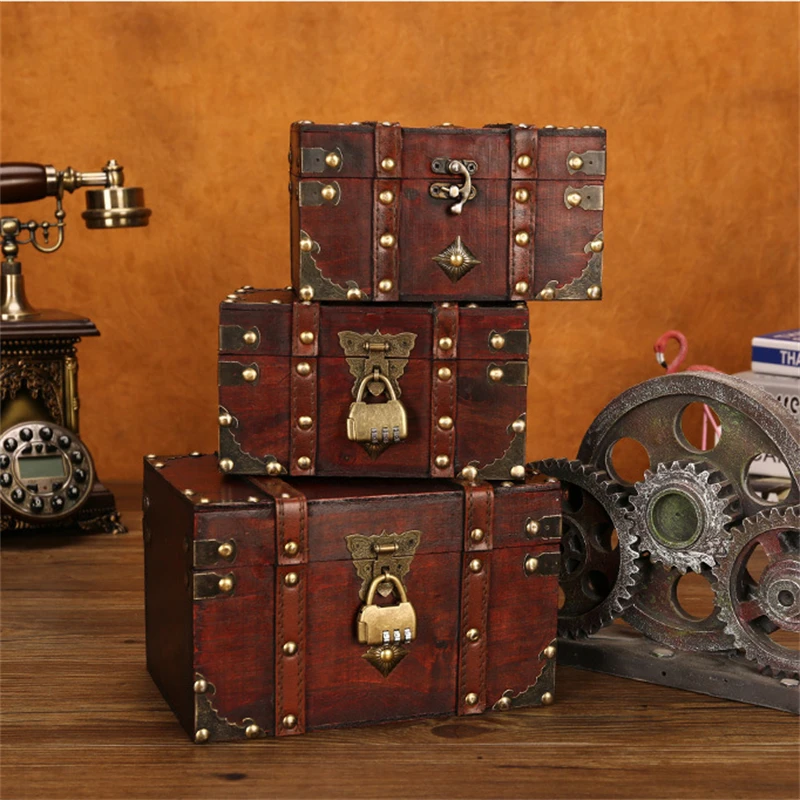Vintage Treasure Chest Jewelry Box Large Treasure Chest Storage Box