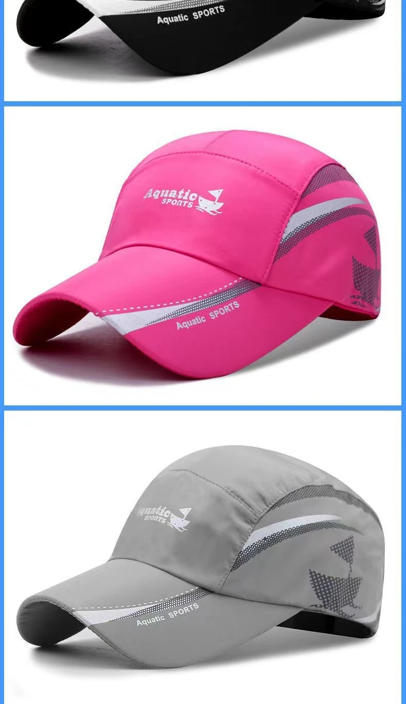 Schnell trocknende Baseballkappen, modische Hüte mit Segelboot-Aufdruck, für Outdoor-Angeln, Wandern, atmungsaktiv, zum Laufen, Sonnenschutz – Detail 15