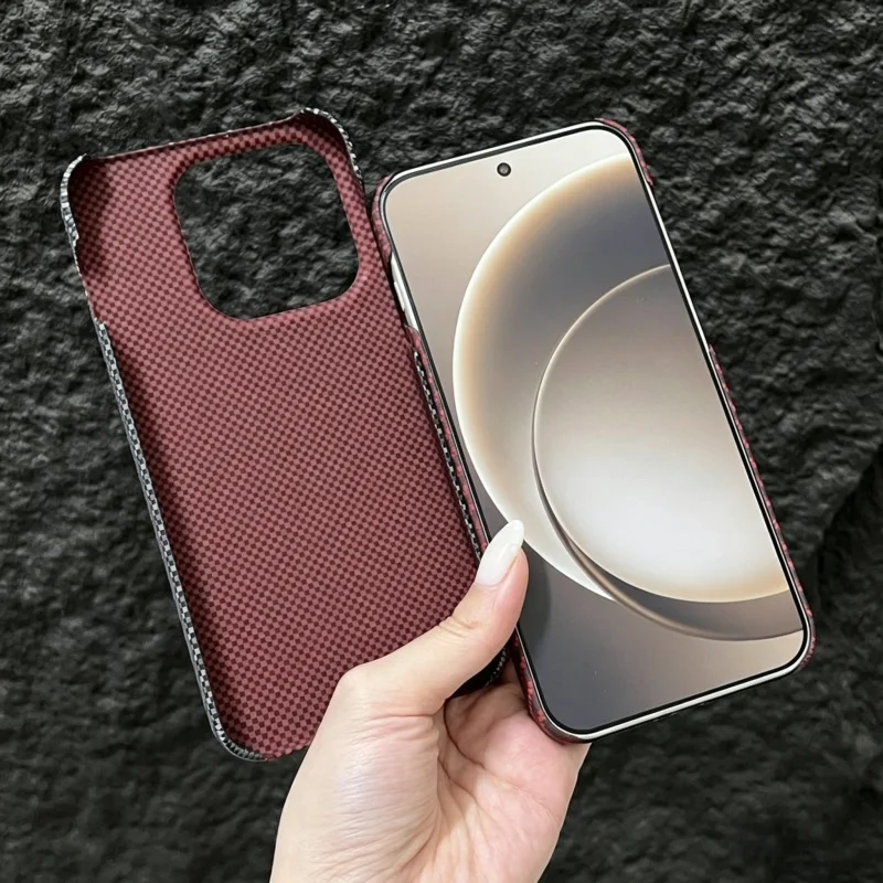 Ultra Thin Slim Carbon Fiber Splice Pattern Shockproof Frameless Cooling Phone Case