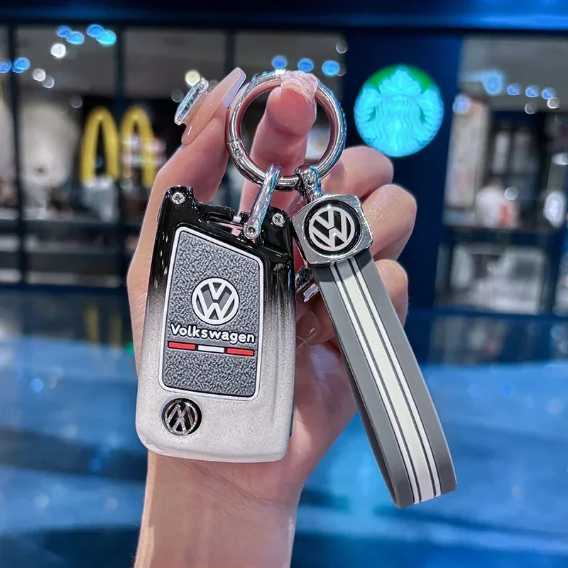 폭스바겐 VW 자동차 플립 키 케이스 커버 쉘, 폭스바겐 골프 7 MK7 티구안 MK2, 시트 아테카 레온 FR용 스타일링 몰딩