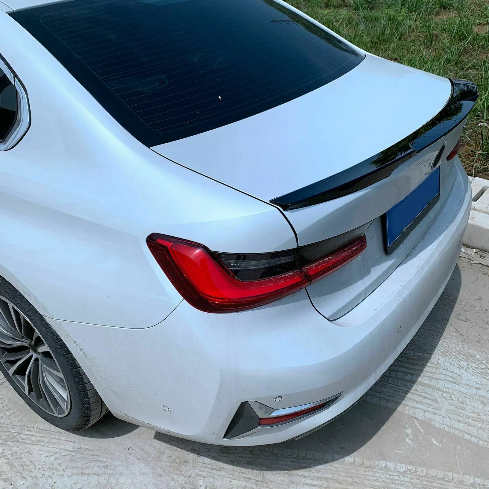 2019-2021 BMW 3 시리즈 G20 용 리어 스포일러 M4 스타일, 광택 블랙 룩