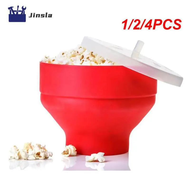 1/2/4 Pz Silicone Ad Alta Temperatura Popcorn Maker Chips Piatto Di Frutta Casa Microonde Popcorn Maker Pieghevole Cottura Popcorn