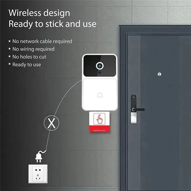 A10F-Smart WIFI Video Doorbell Camera With Night Vision HD Wireless Security Two-Way Intercom Voice Changer For Home 5
