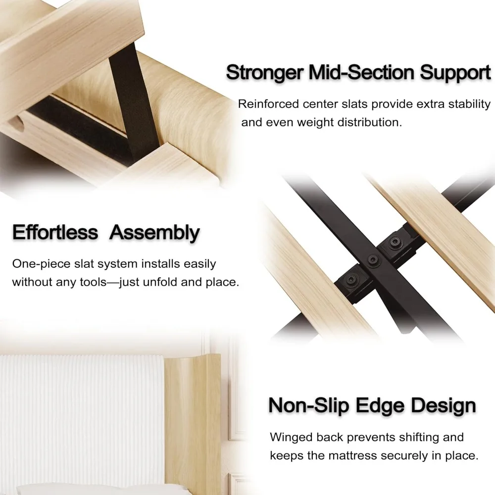 King Wingback LED Bed 5