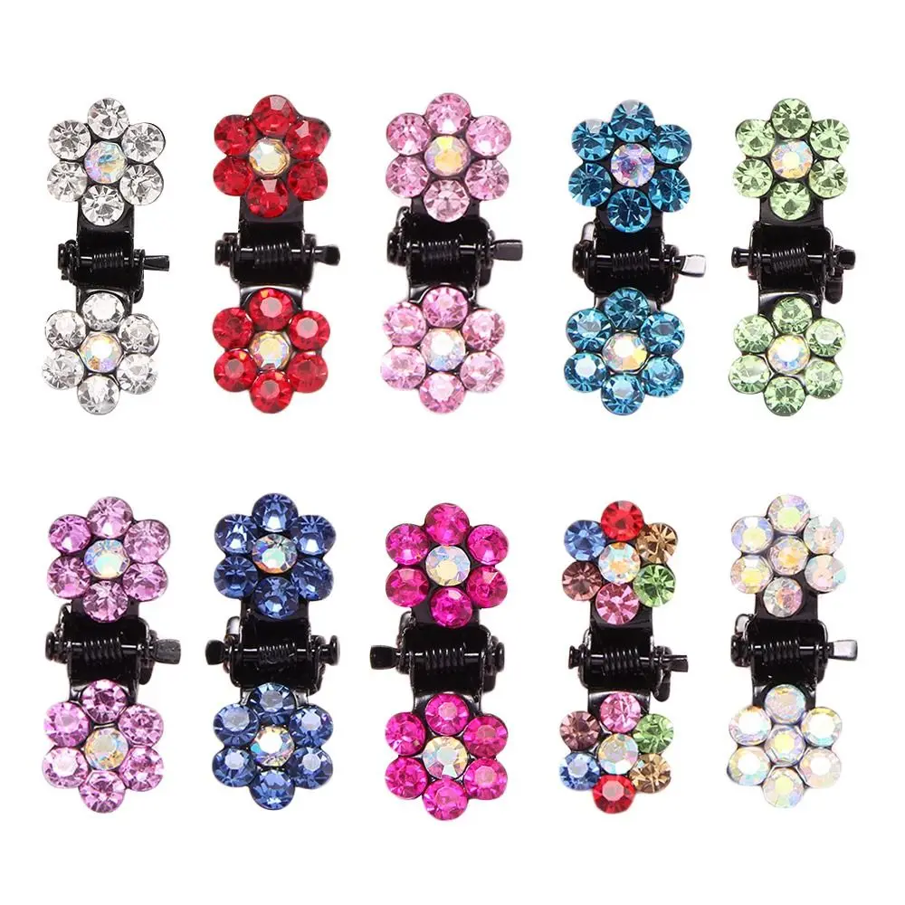 

12PCS Mini Metal Hair Claw Clip Grip Cute Women Girls Small Hairpin Crystal Headdress Sweet Headwear Hair Styling Accessories