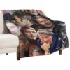 mads mikkelsen photo collage Throw Blanket Single Blanket Designer Blankets 1
