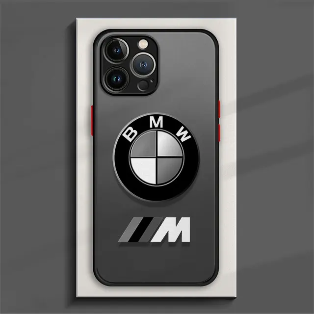 BMW Signature Logo iPhone 14 Pro Max Silicone Case - Black