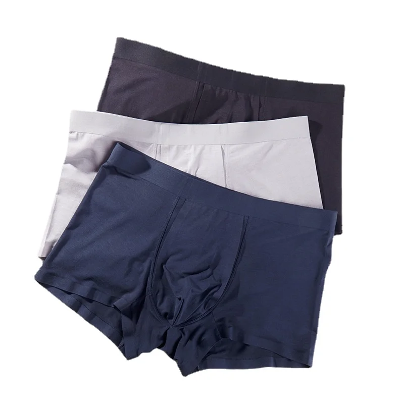 Man Sexy Lingerie Long Reduce Sex Sensitivity with Penis Hole Crotch Pouch Modal Seamless Underwear Reduce Sex Sensitivity 4