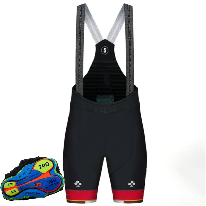 Description Picture 5 of item2025 Colorful Cycling Bib Shorts Pro Team Mtb Bike Pants Tights For Men Summer Breathable Quick Dry 20D Gel Padded Bicycle Short