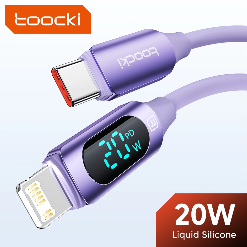 Enhanced Toocki LED Display Fast Charging USB-C Cable