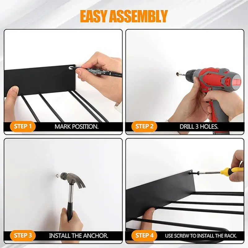 Wall Hanging Long Boots Holder Rack Space Saving Metal Wall Mount Shoes Rack Dust-Proof Short Boots Storage Racks For Home 5