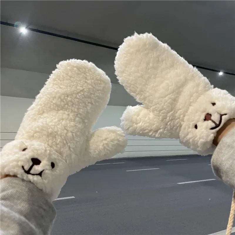 

1Pair Women Girls Plush Cute Bear Claw Warm Gloves Soft Anime Cosplay Thicken Gloves Outdoor Windproof Christmas Mittens Gift