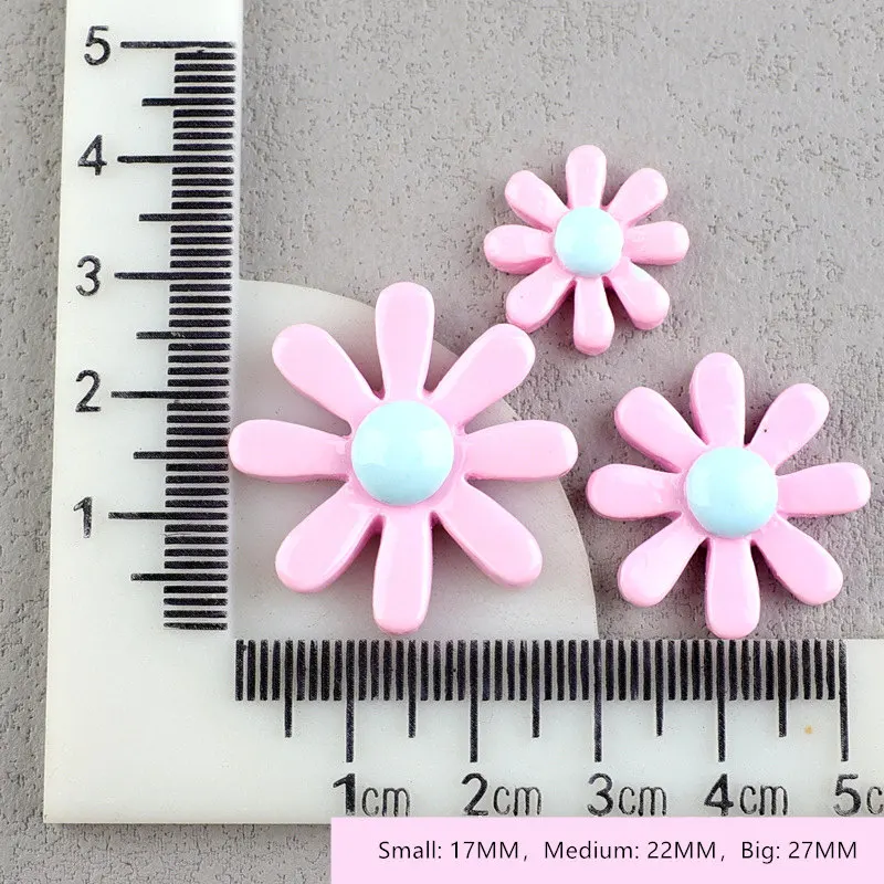 20Pcs 매력 꽃 플랫 백 수지 패션 여자 여자 귀걸이 쥬얼리 액세서리 만들기 DIY 브로치 봉제 공예 장식 패치