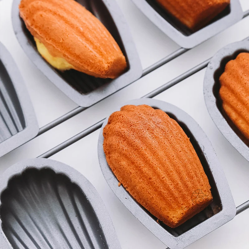 8 Cup Madeleine Pans, Non Stick Cake Pan Madeleine Mold, Multi Cavity