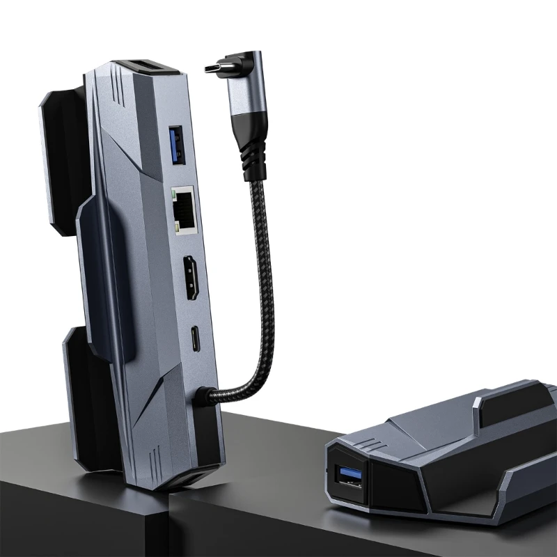 스팀덱용 USB C 도킹 스테이션, HDTV 4K60Hz, RJ45, PD100W 지..