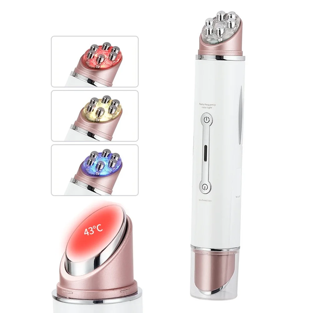 

Multifunction LED Photon Therapy High Vibration EMS Heating Massage Face Eye Massager Skin Lifting Anti-Wrinkle SPA Facial Tool