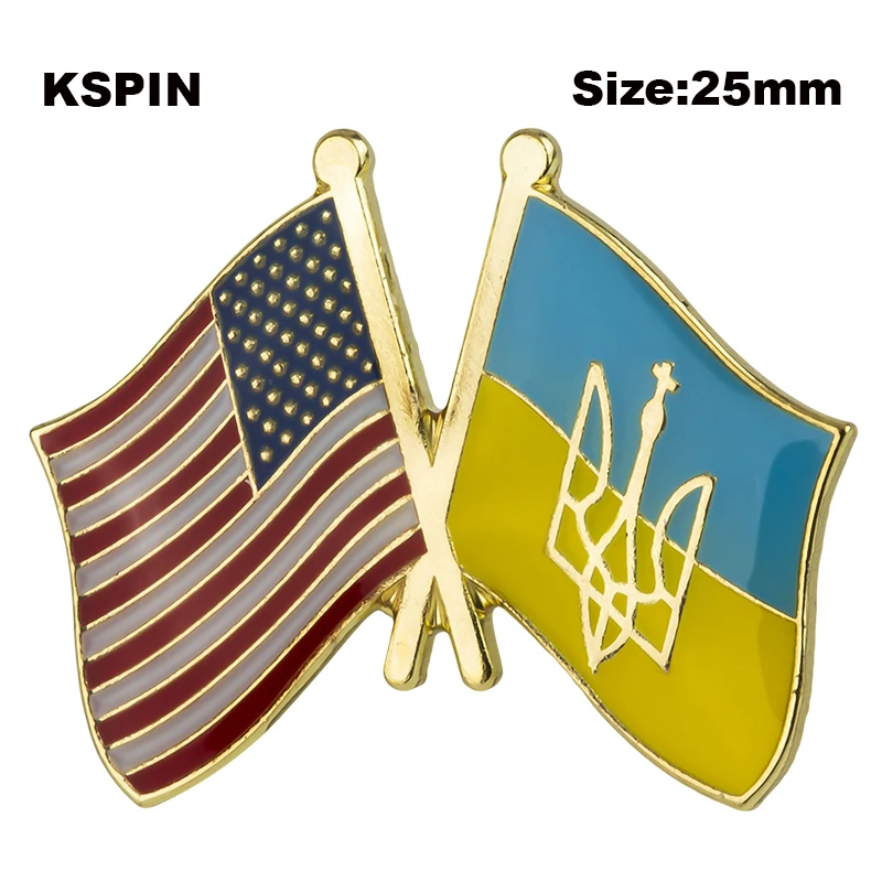 Ukraine Metal Flag Lapel Pin Badges For Clothes In Patches Rozety Papierowe Icon Backpack KS-0186