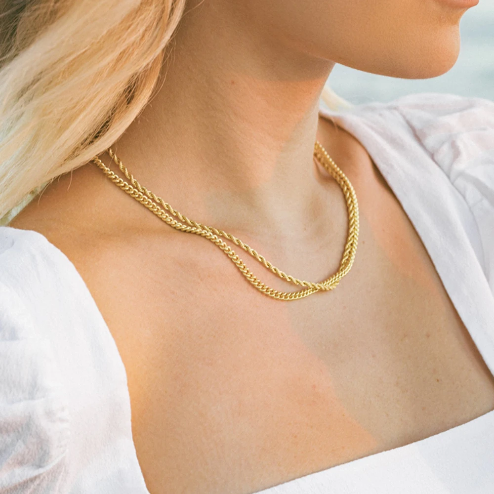 Collana Serpente Oro 18K In Acciaio - Foto 3