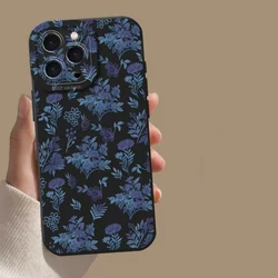 Gray Base Blue - Purple Floral Phone Case Cover - Galaxy S23 Ultra (1)