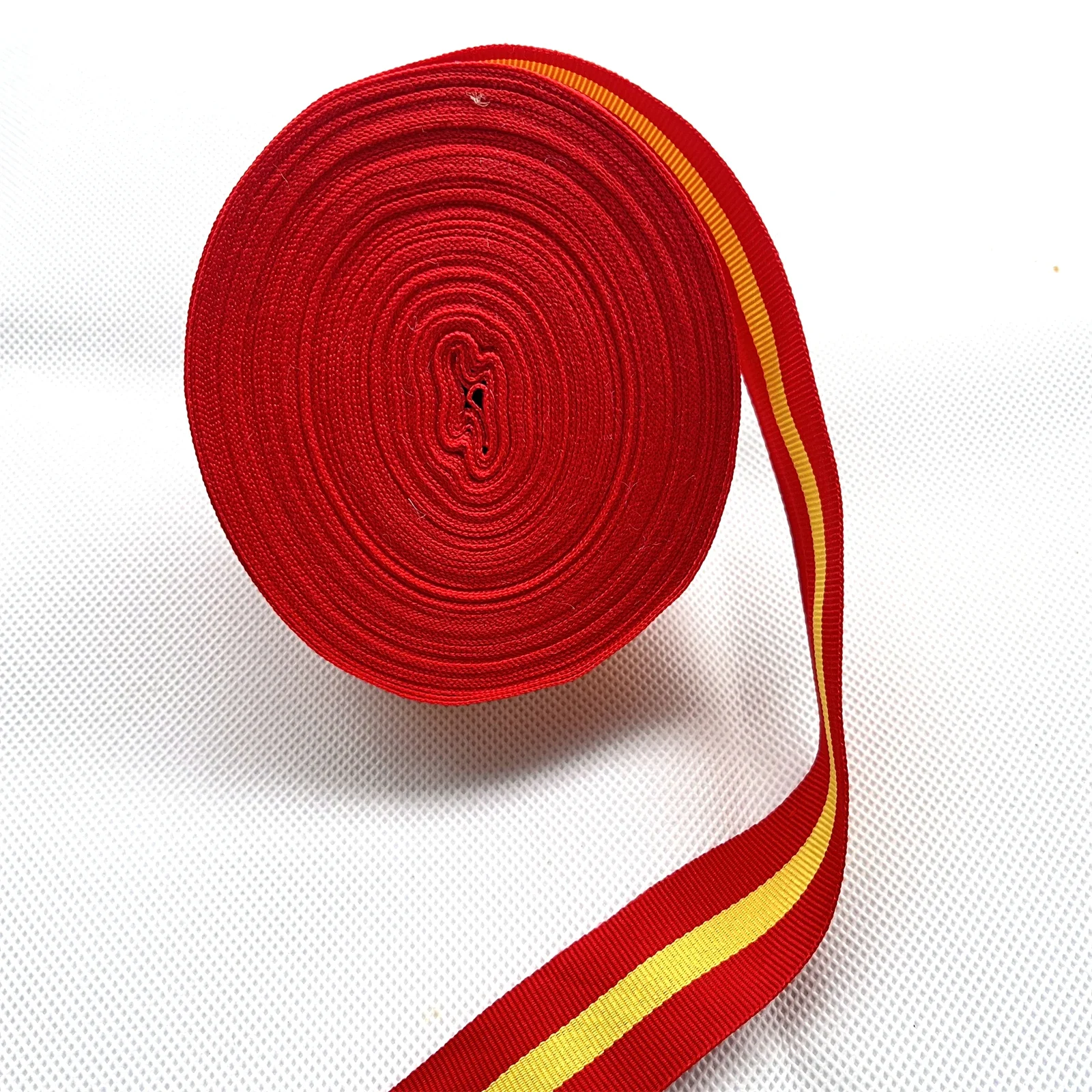 Polyester Stripe Ribbon 30-15mm 20yard Spain Flag Plaid Grosgrain Ribbon for Bag Belt Wedding Home Decor ribbon decoration ribbon supplies grosgrain ribbon polyester ribbon