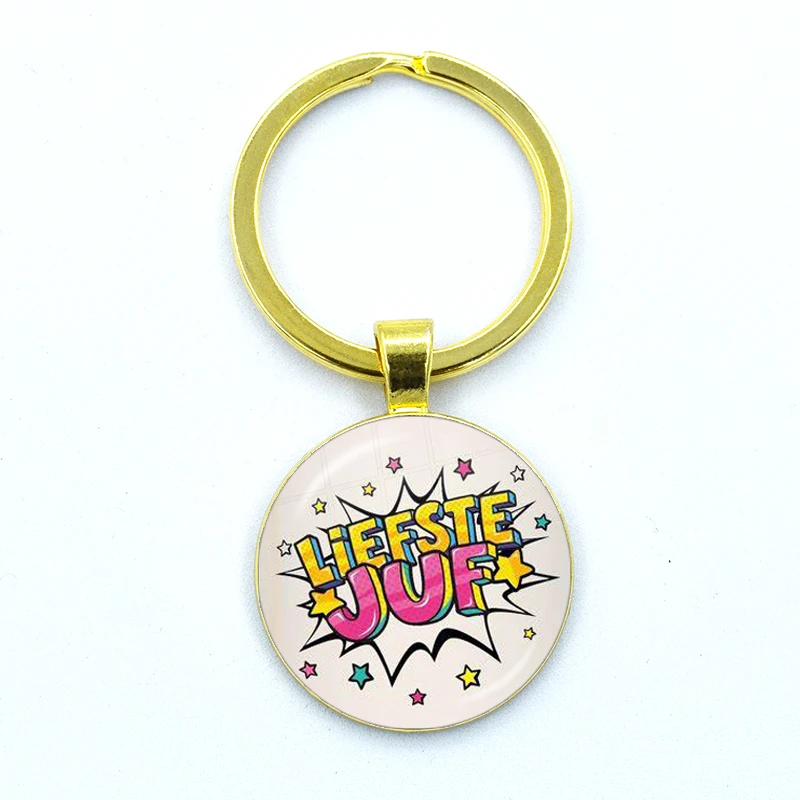 Llavero de cristal con diseño