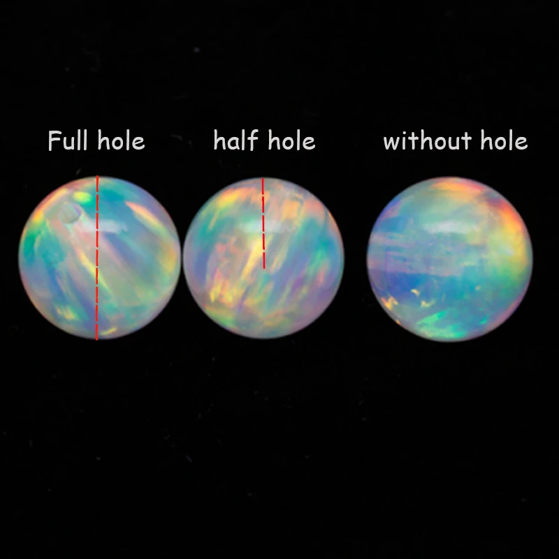 OLP300 Blue Fire 3mm~10mm Lab Created Ball Cut Aurora Opal Beads, Nebula Sphere Opal Oparex