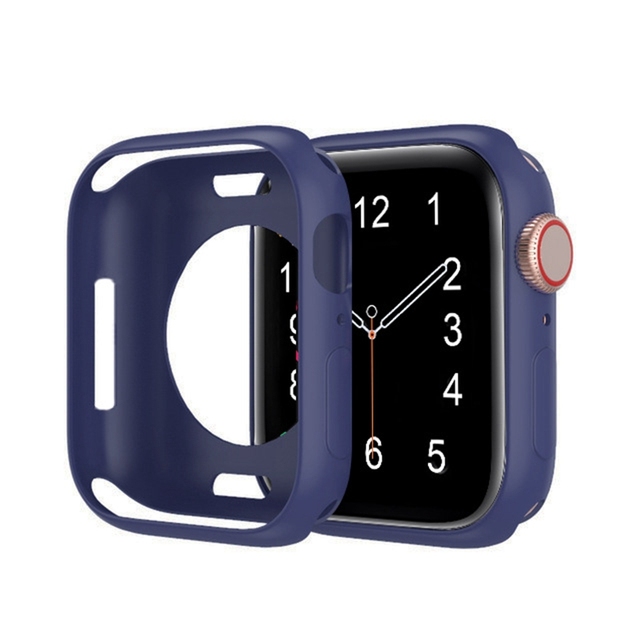 Case for Apple Watch Series 7 6 SE 5 4 3 44mm 40mm 45mm iwatch 42mm 38mm Silicone Cover Candy Color Screen Protector Shell
